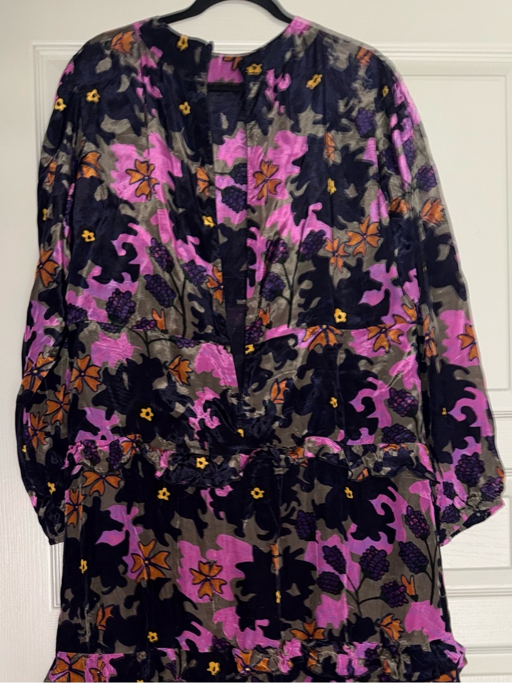 Oliphant Floral Maxi Dress - Navy and Pink - Picture 6 of 9